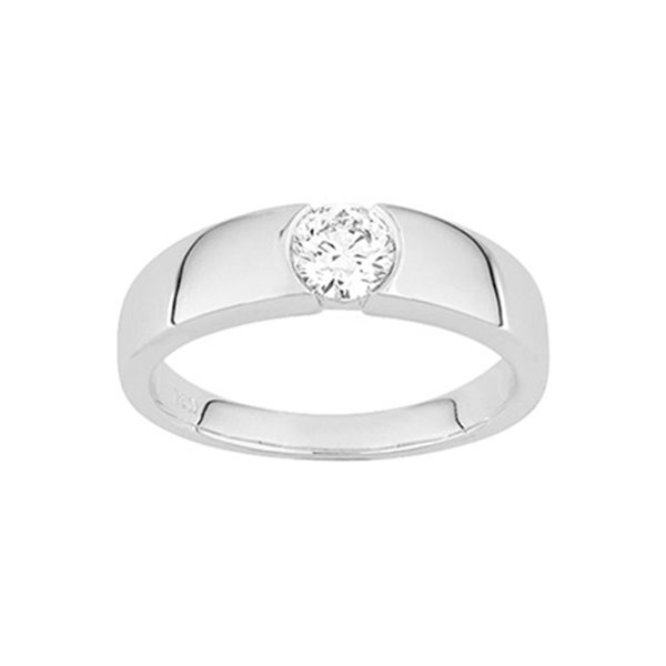 Solitaire diamant 0.4ct Or Blanc 750