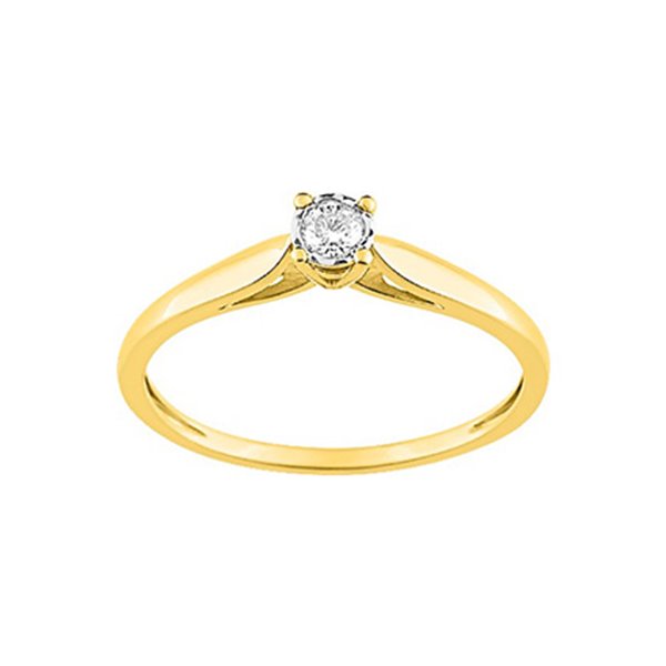 Solitaire diamant 0.08ct Or Jaune et blanc Or 750