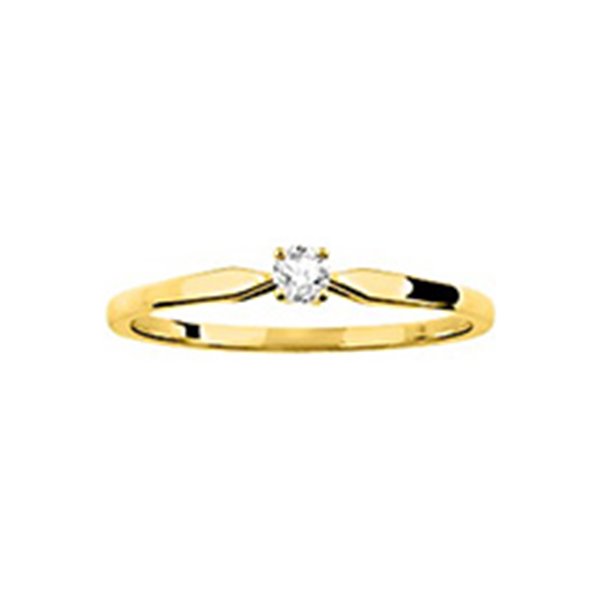Solitaire diamant 0.08ct Or Jaune 375
