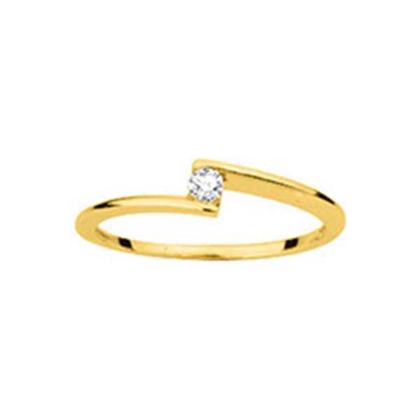 Solitaire diamant 0.07ct Or Jaune 375