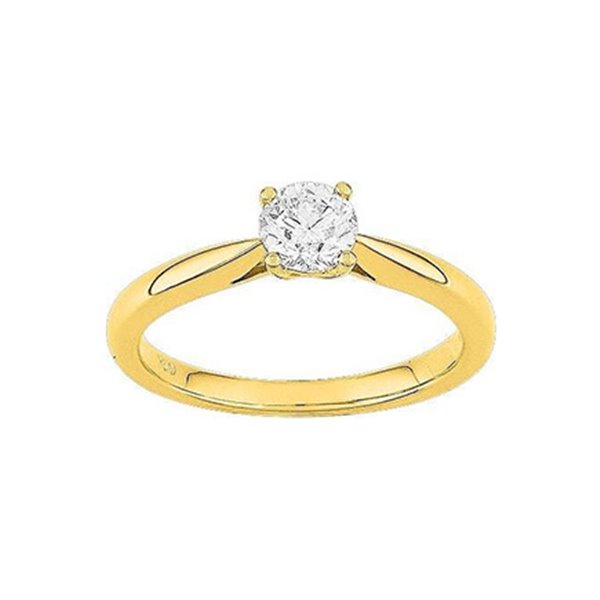Solitaire diamant 0.50ct Or jaune 750