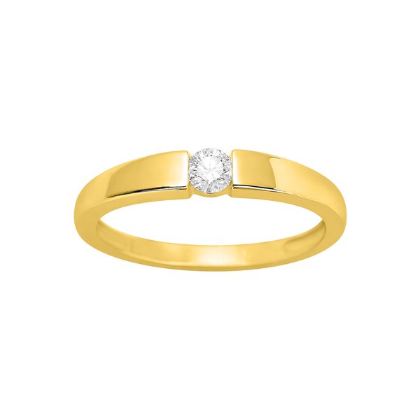 Solitaire diamant 0.14ct Or Jaune 750