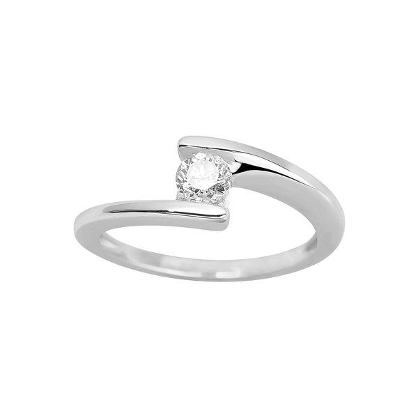 Solitaire diamant 0.35ct Or Blanc 750