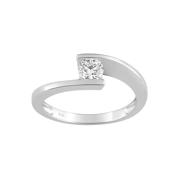 Solitaire diamant 0.40ct Or Blanc 750