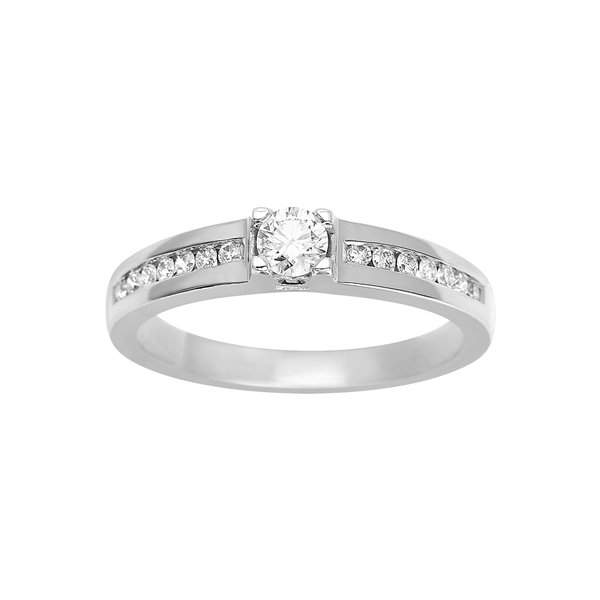 Solitaire diamant 0.33ct Or Blanc 750