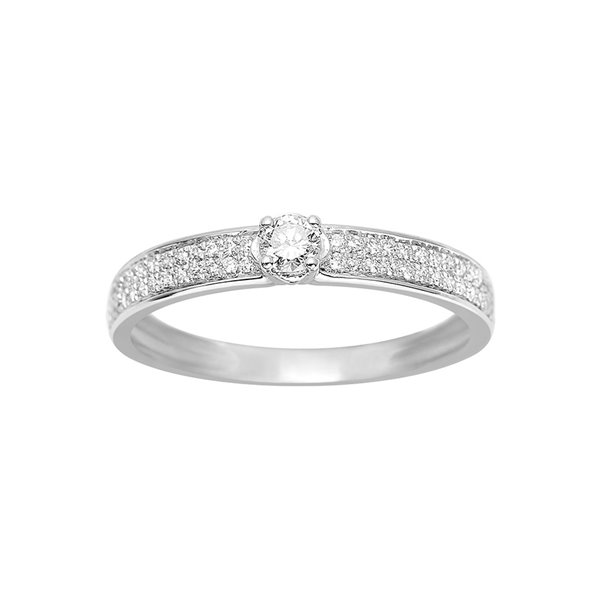 Solitaire diamant 0.25ct Or Blanc 750
