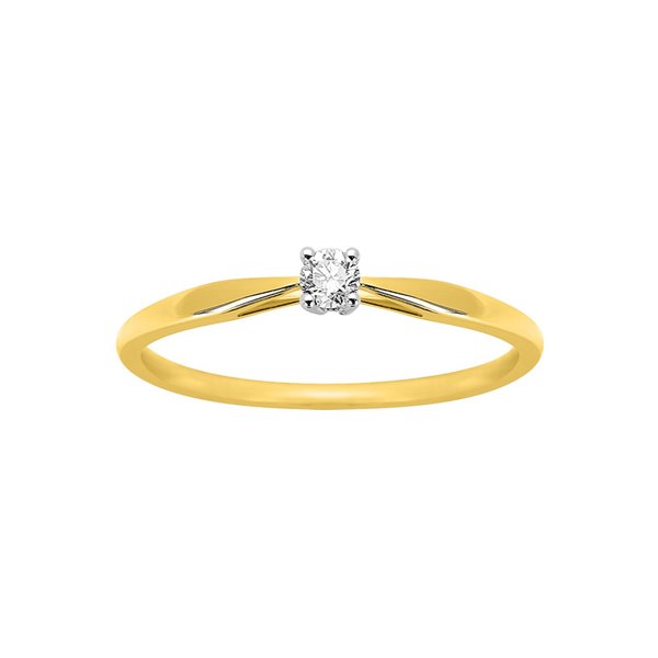 Solitaire diamant 0.08ct Or Jaune 750
