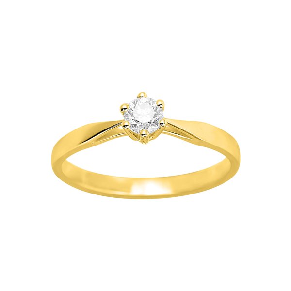 Solitaire diamant 0.23ct Or Jaune 750