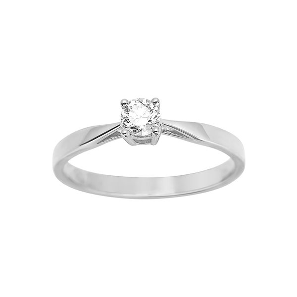 Solitaire diamant 0.23ct Or Blanc 750