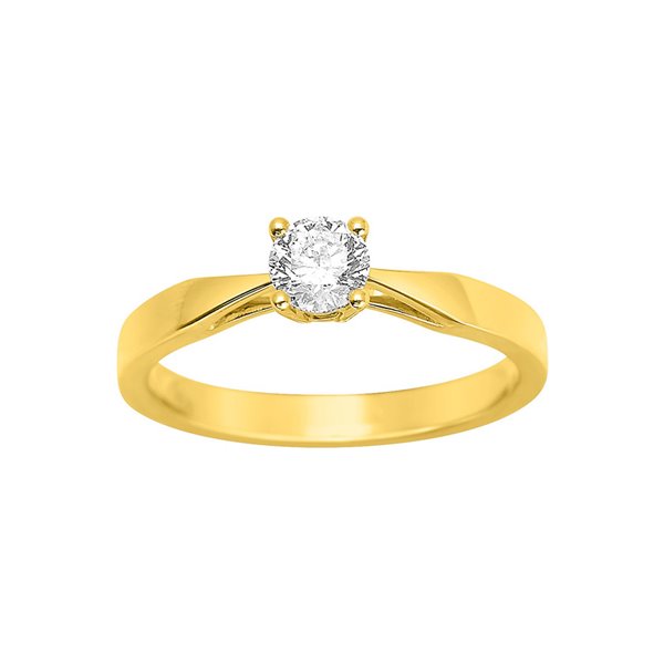 Solitaire diamant 0.35ct Or Jaune 750