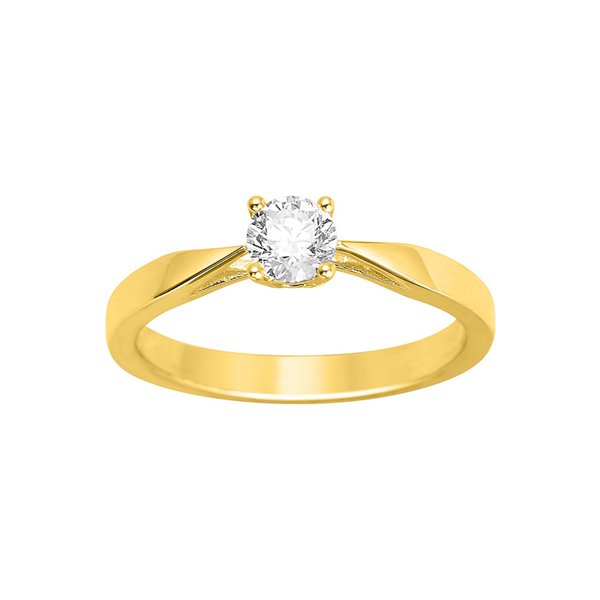 Solitaire diamant 0.40ct Or Jaune 750
