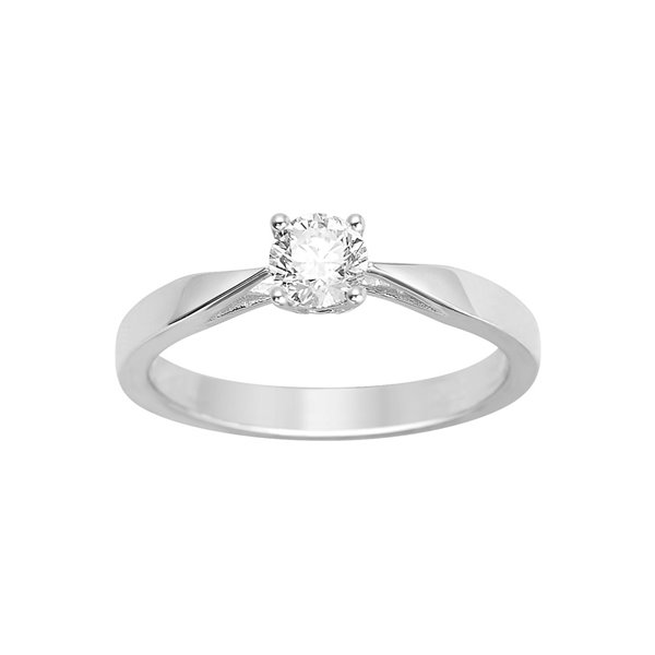 Solitaire diamant 0.40ct Or Blanc 750