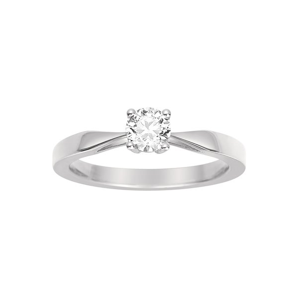 Solitaire diamant 0.45ct Or Blanc 750