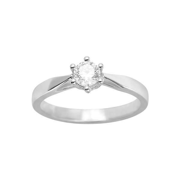 Solitaire diamant 0.35ct Or Blanc 750