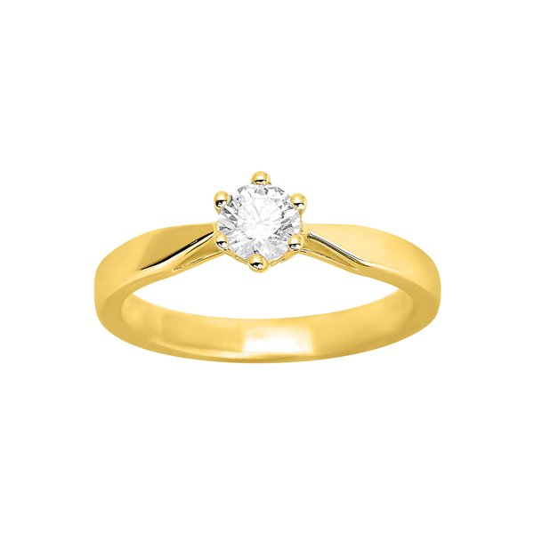 Solitaire diamant 0.40ct Or Jaune 750