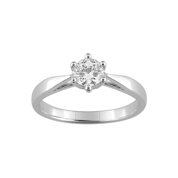 Solitaire diamant 0.45ct Or Blanc 750