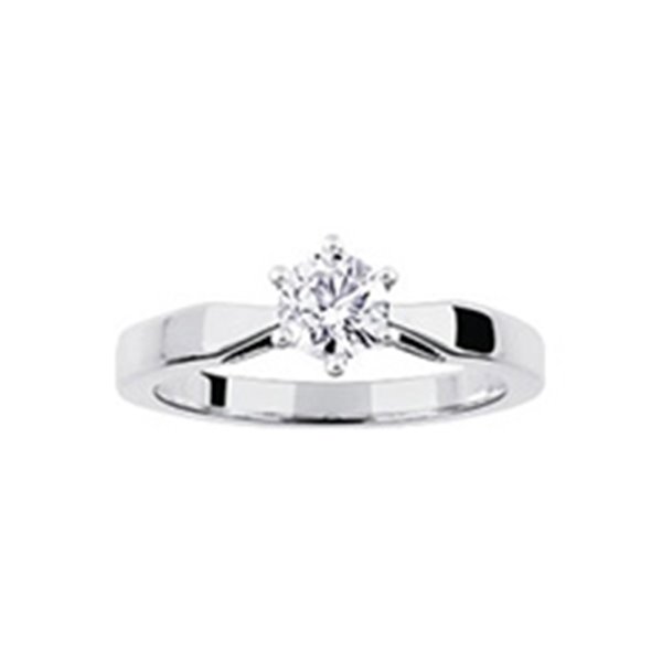 Solitaire diamant 0.50ct Or Blanc 750