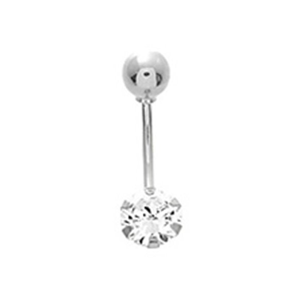 Piercing de nombril Or Blanc 750