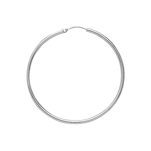 Créoles fil rond Or Blanc 750 45mm