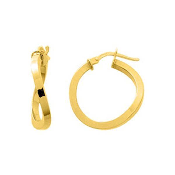 Créoles fil carré Or Jaune 750