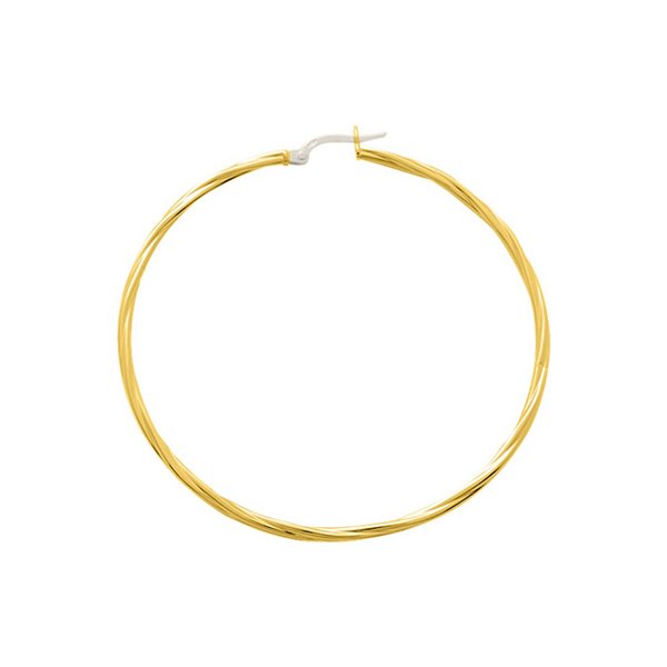 Créoles torchon légères Or Jaune 750