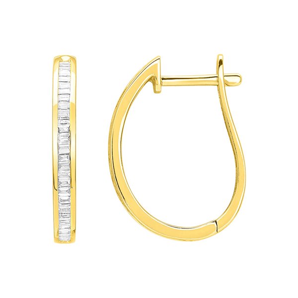 Boucles d'oreilles créoles diamant 0.25ct Or Jaune 750