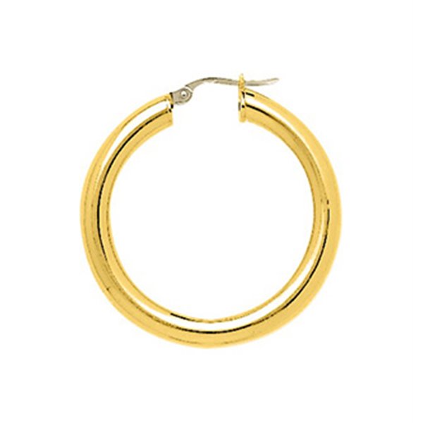 Créoles lisses Or Jaune 750 25mm
