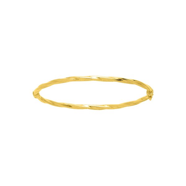 Jonc ouvrant torsadé 3mm Or Jaune 750