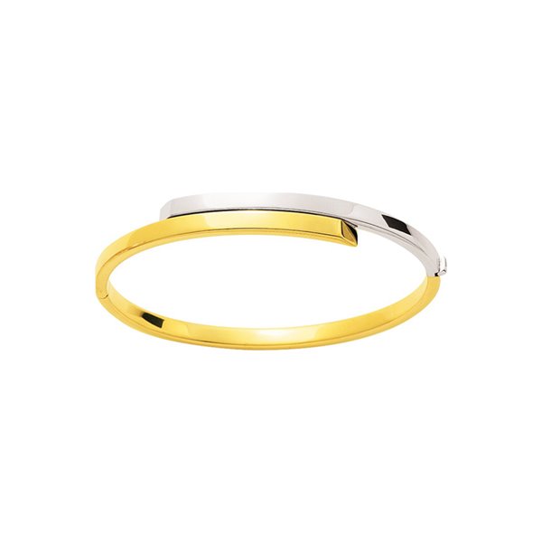 Jonc ouvrant Or Jaune et blanc Or 750