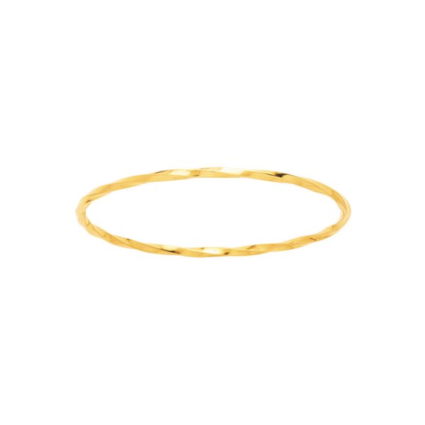 Jonc fil carré vrillé Or Jaune 750