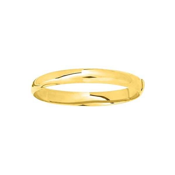 Jonc ouvrant lisse 9mm Or Jaune 750