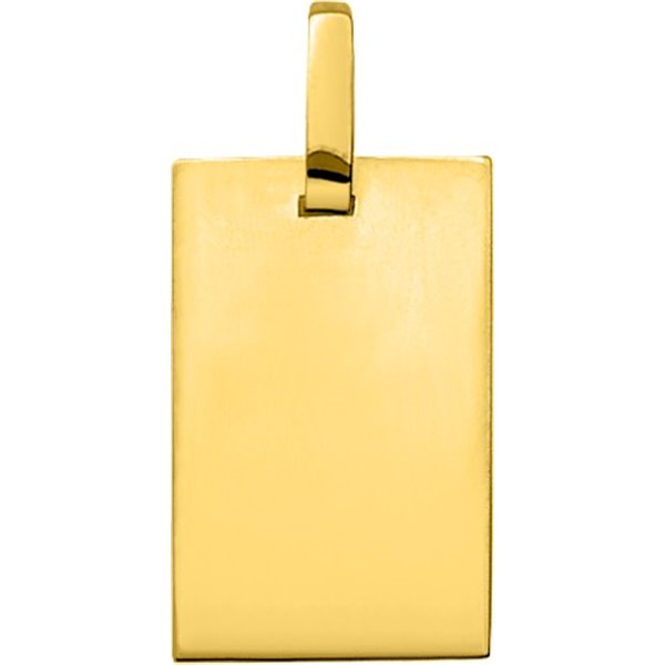 Plaque rectangle GM Or Jaune 750