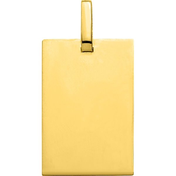 Plaque rectangle GM Or Jaune 750