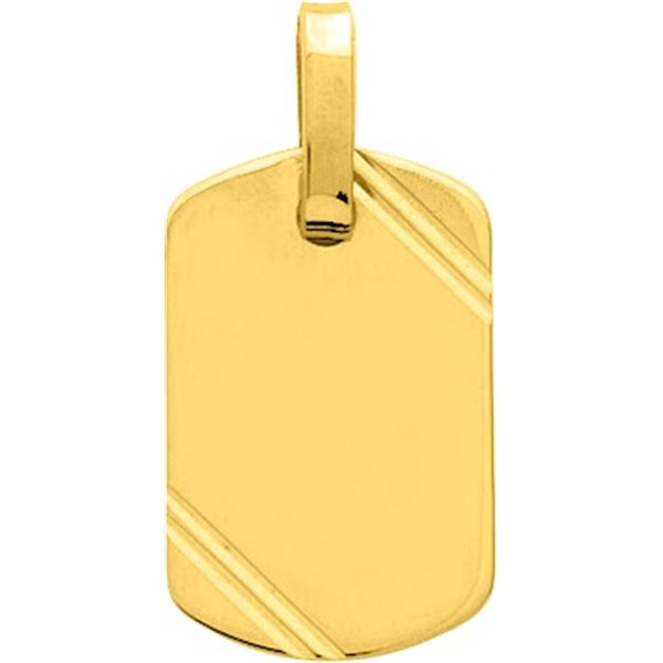 Plaque tonneau GM lapidée Or Jaune 750