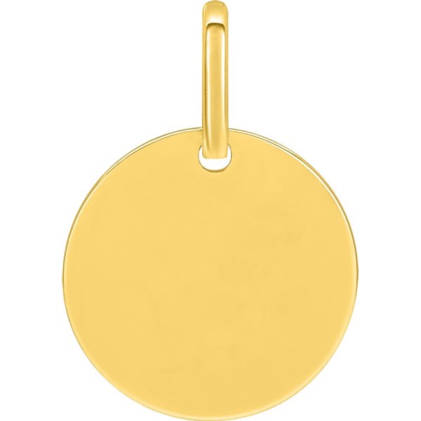 Pendentif jeton Or Jaune 750