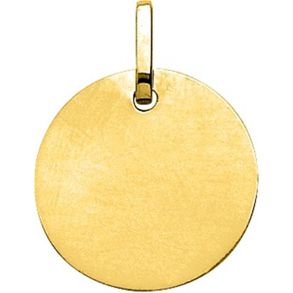 Plaque ronde Or Jaune 750