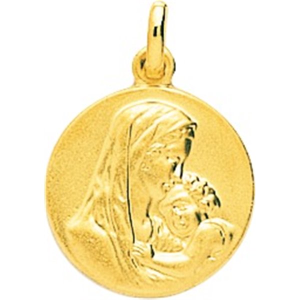 Médaille Or Jaune 375 vierge enfant