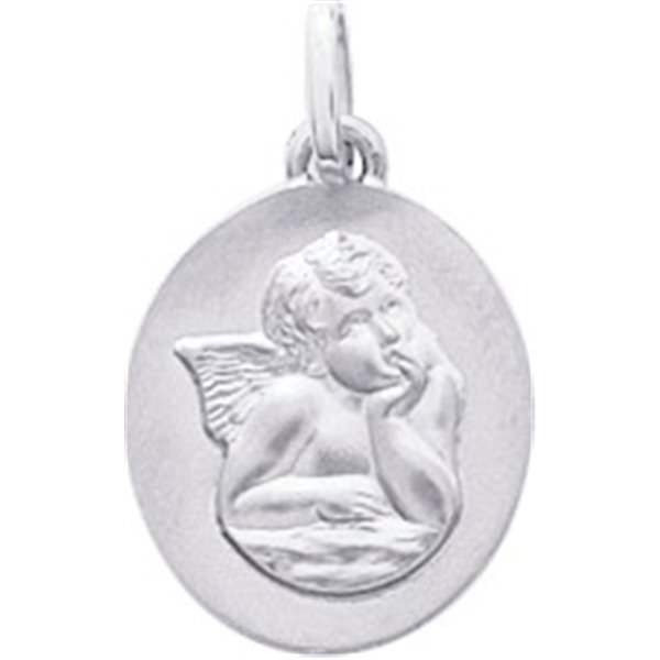 Medaille ange Or Blanc 375