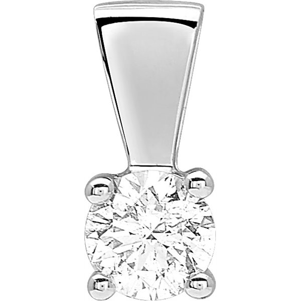 Pendentif diamant 0.35ct Or Blanc 750