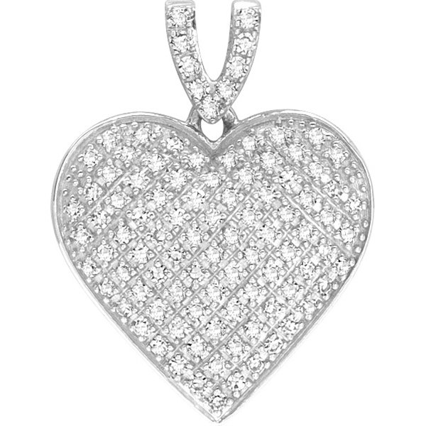Pendentif coeur diamant 0.30ct