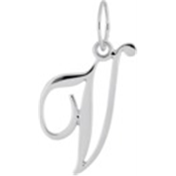 Pendentif lettre V Or Blanc 750