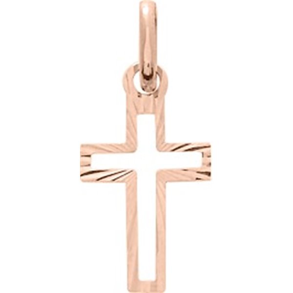 Pendentif croix Or Rose 750