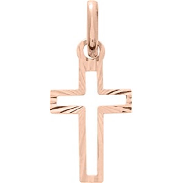 Pendentif croix Or Rose 750